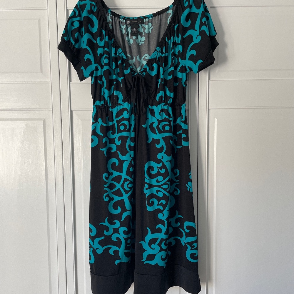 INC Dress Black/Teal Dress